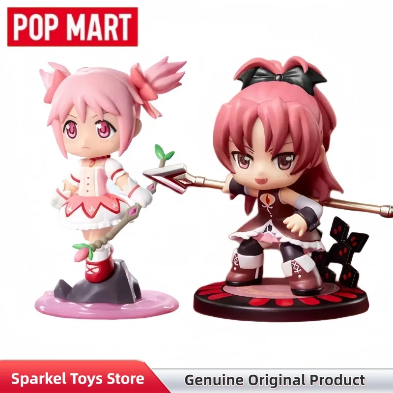 POPMART Puella Magi Madoka Magica Famous Scene Series Figurine Blind Box Kawaii Anime Figures Collect Decor Toys Gift For Fans