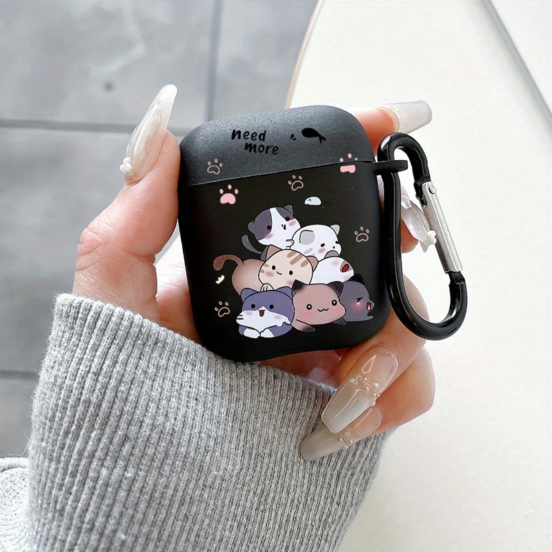 Stacked Cat Earphone Protective Cover for AirPods Pro2/Pro3/Pro Anti Drop Earphone Cover for AirPods 4/3/1/2 Anti Shock