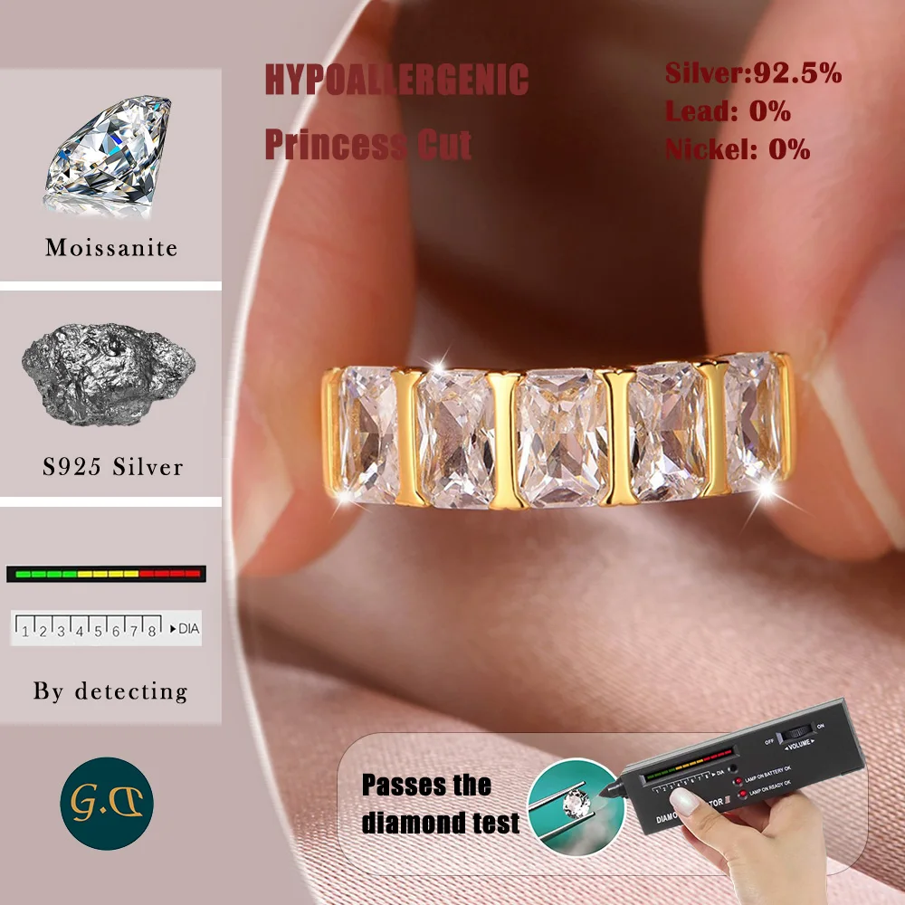 ctw مشع قطع مويسانيتي الدائري 4x6 مللي متر D اللون VVS1 3EX 925 فضة صف الفرقة غرامة مجوهرات تأتي مع شهادة GRA