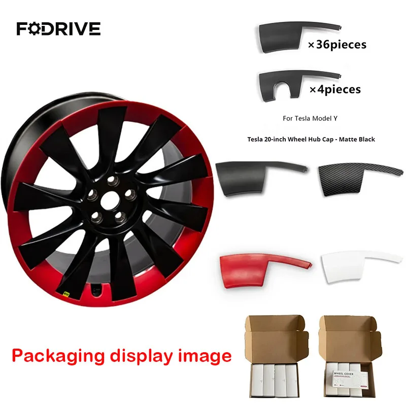 

For Tesla Model Y 20 Inches Car Wheel Hub Caps Patch ABS Wheel Protector Automobile External Parts