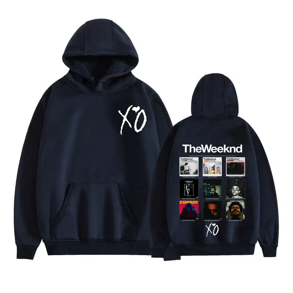 Rapper The Weeknd Album Cover Graphic Pullovers Men Women Clothing Vintage Hip Hop High Street Hoodies Oversized Sweatshirt Tops