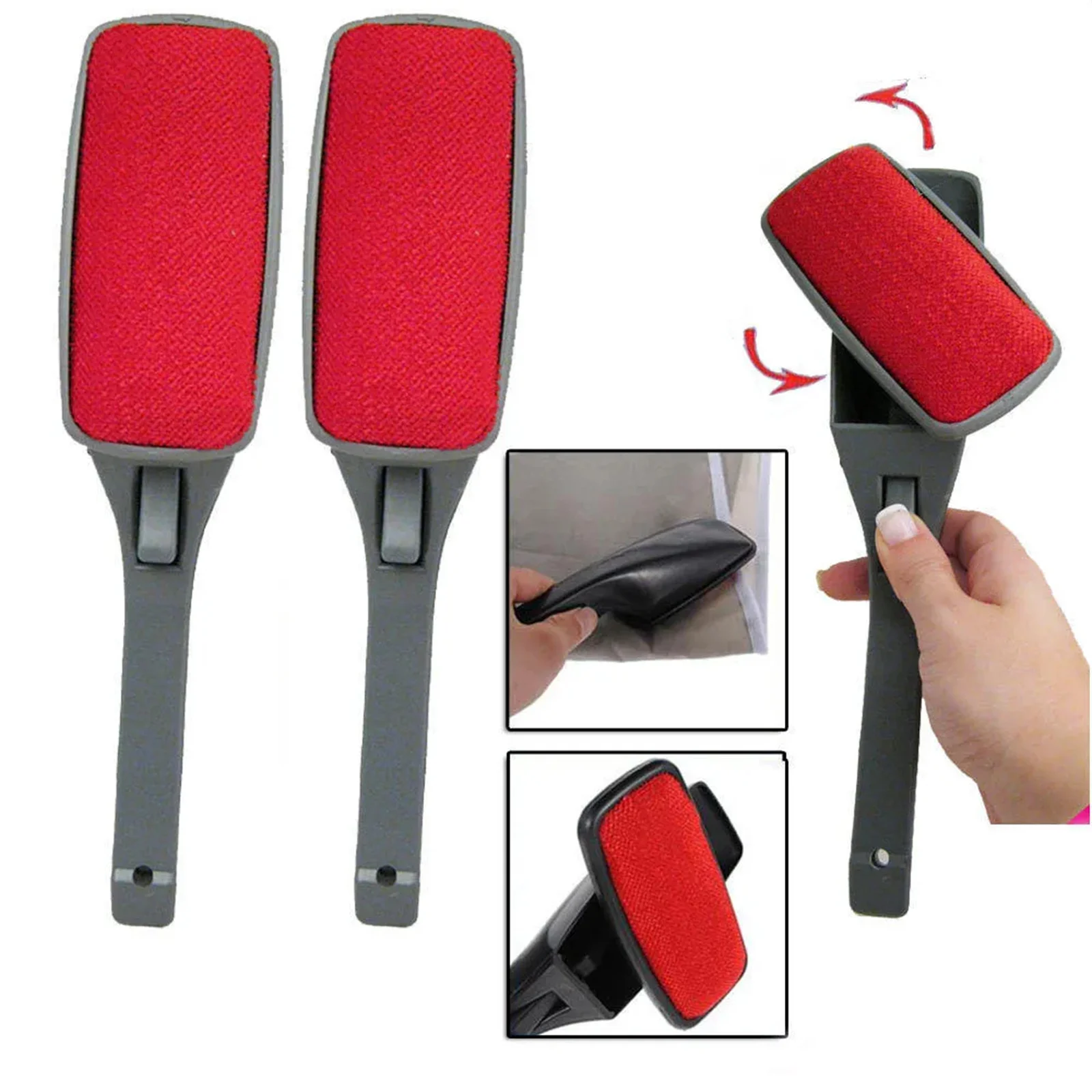 

2 Pack Original SWIVEL MAGIC Lint BRUSH Clothes Fabric Pet Hair Dust Remover