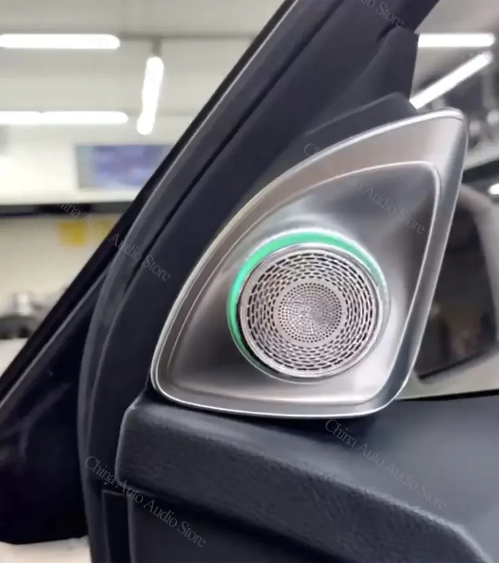 4D Rotating Tweeter Speaker 12 Colors for Mercedes Benz GLK 2013-2015 Car RGB LED Ambient Light 3D Treble Horn Refit
