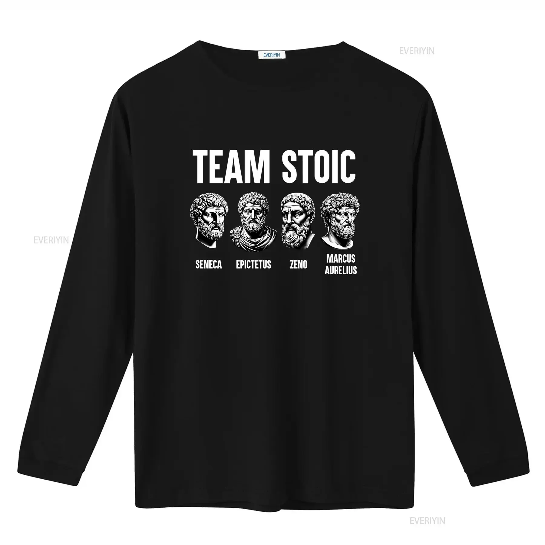 Team Stoic Philosopher Marcus Aurelius Epictetus Seneca Zeno T Shirt for Men vintage Washed Top For Everyday Wear Unisex Casual