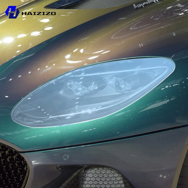 For Aston Martin DBS 2019-2025 Smoke Black Car Headlight Protective Film TPU Anti-Scratch Vinyl Wrap Kit for Auto Light Custom