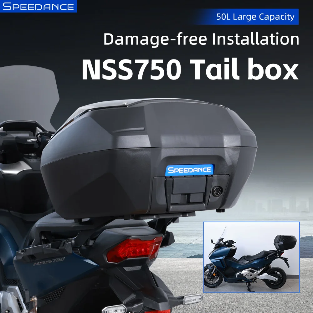 50L Quick Release Motorcycle Trunk Top Box For Honda NSS750 Original Key Operated Lock For Touring And Daily Use