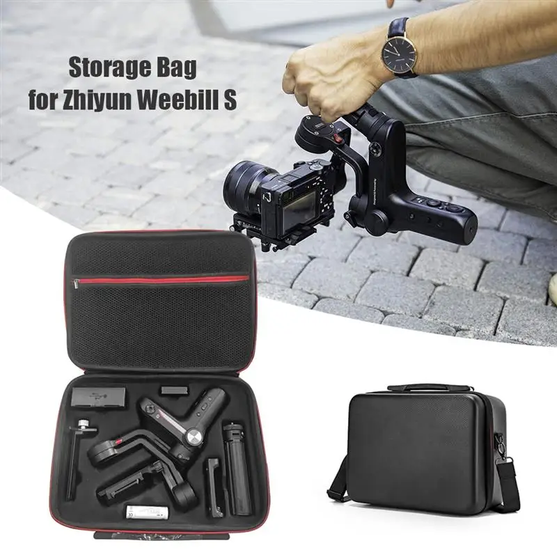 Durable Storage Bag Delicate Design Portable PU Protective Carrying Case for Zhiyun Weebill S Handheld Gimbal Stabilizer Handbag