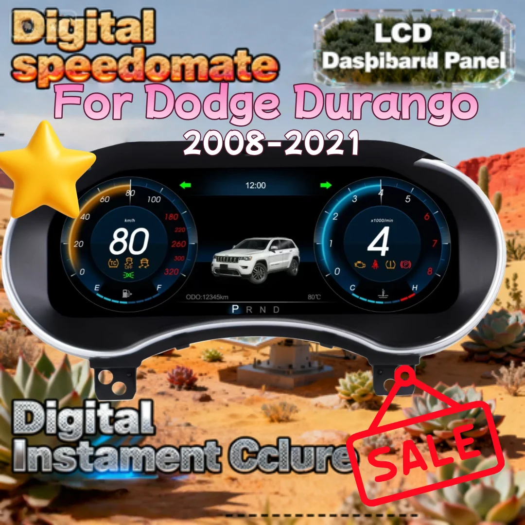 Wireless Carplay Auto Car Dashboard Meter Virtual Cockpit  For Dodge Durango 2008-2021 Digital Instrument Cluster SpeedPanel