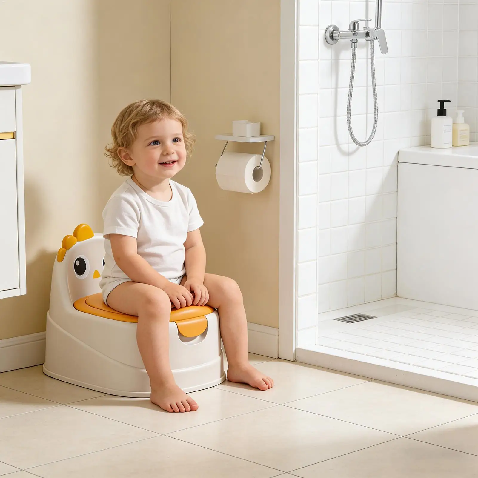 Toilet Seat Toddler Cute Toddler Potty Training Toilet Seat Lightweight Spill Proof Easy Cleaning Potty Toilet for Children