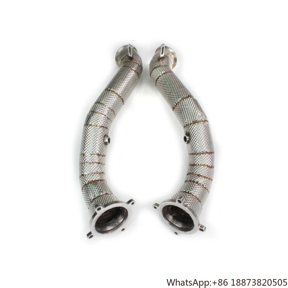 

Настройка водосточной трубы со свободным потоком для Mclaren 720S 4.0T 2018-2022, теплозащитный экран, спортивная гоночная выхлопная система, прямая водосточная труба