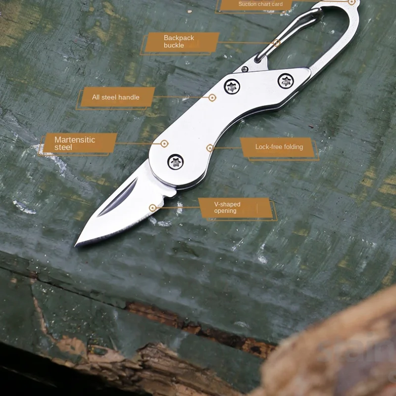 Stainless Steel Folding Knife a Folding Knife Lockless Knife Portable Mini Portable Keychain Cross-Border Hot Sale