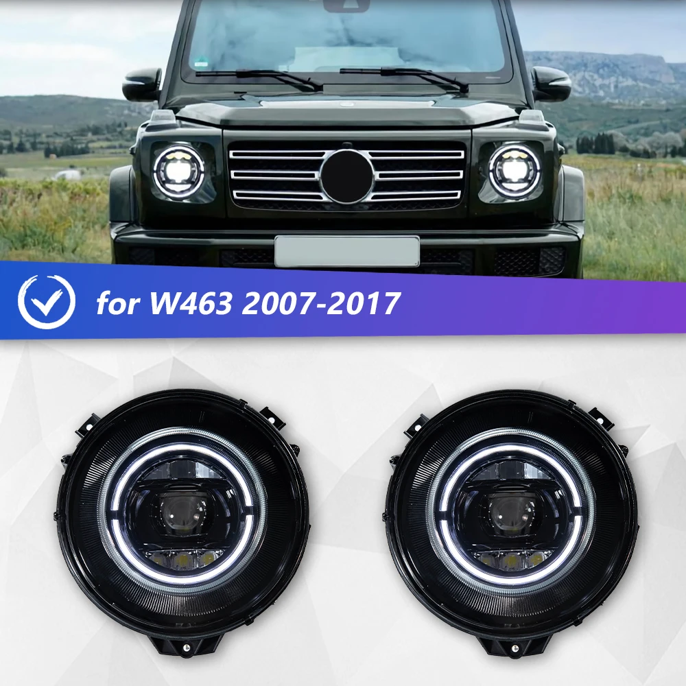 

AKD Автомобильные фары для W463 G350 G500 G55 G63 2007-2017 Светодиодные фары DRL Фара Светодиодный проектор Автомобильные аксессуары