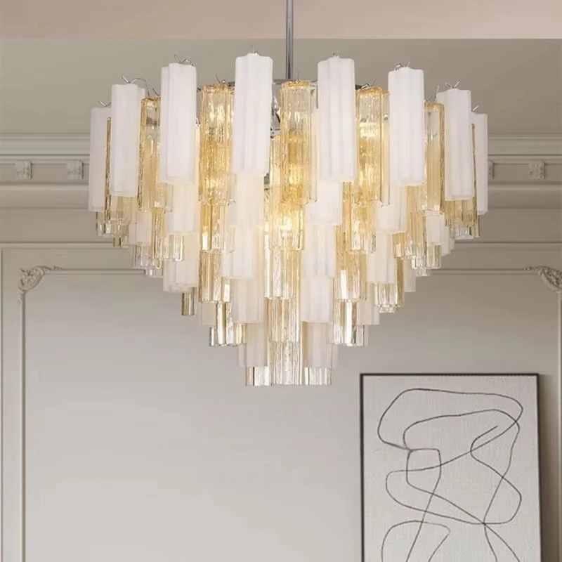 Murano Glass Ceiling Chandelier For Dining Living Room Bedroom Round Murano Glass Crystal Hanging Chandeliers Pendant Lights