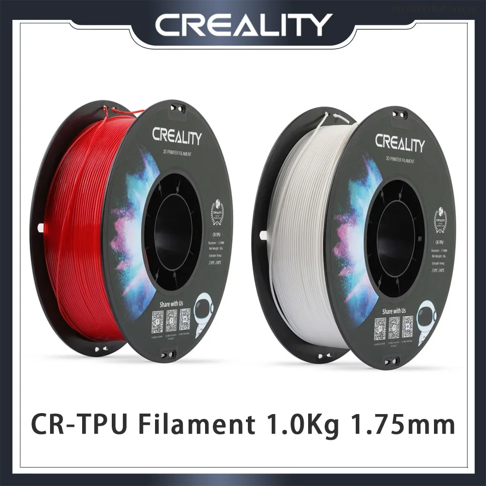 

Creality Original CR-TPU Filament 1.0Kg 1.75mm Soft Adhesive High Resilience 210-240℃ Printing Temperature 3D Printer Materials