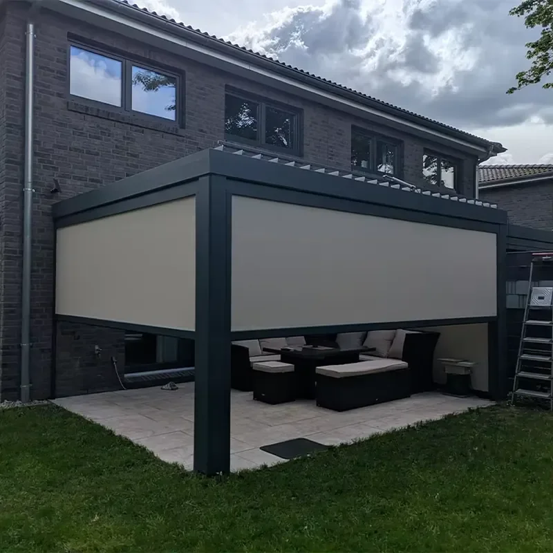 Factory Price High-quality Single-layer Waterproof Aluminum Roof Pavilions Motorized Aluminum Louvered Pergola