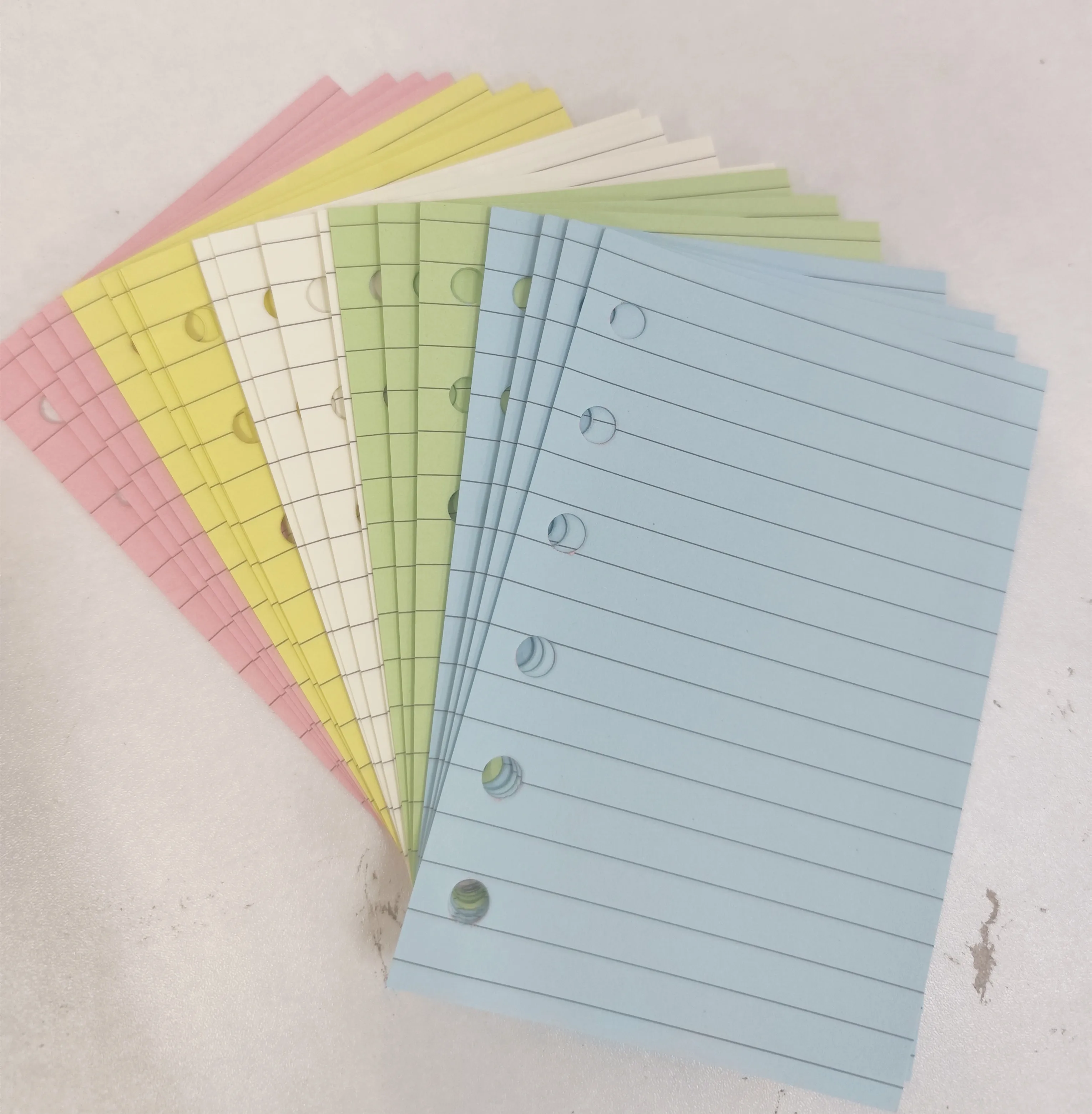 A7 50Shhets Colorful Loose Leaf Notebook Refill Spiral Binder Inner Page To Do Line Dot Grid Inside Paper Stationery