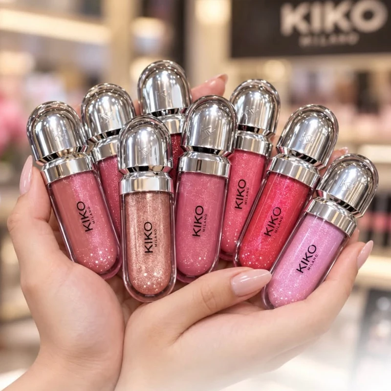 Original Limit Kiko 3D Mirror Lip Glaze Waterproof Non Fading Non Stick Cup Gentle Paste Color Fine Shimmer Point Charm Red