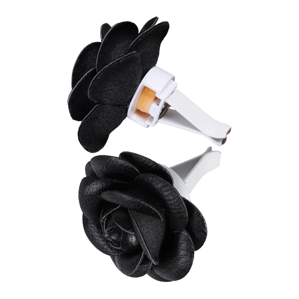 

2pcs Car Aromatherapy Fragrance Vent Clip Diffuser Black Perfume Pendant Longterm Scent Car Air Outlet Accessories Portable