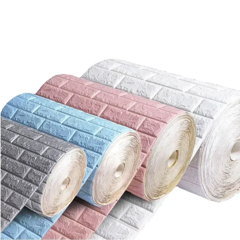 3D Brick Wall Stickers DIY Decor Self-Adhesive Waterproof Wallpaper for  Bedroom Kitchen Home Wall Decor papel pared