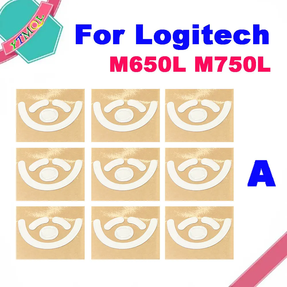 Hot sale 20-100set Mouse Feet Skates Pads For Logitech M650L M750L wireless Mouse White Black Anti skid sticker Connector