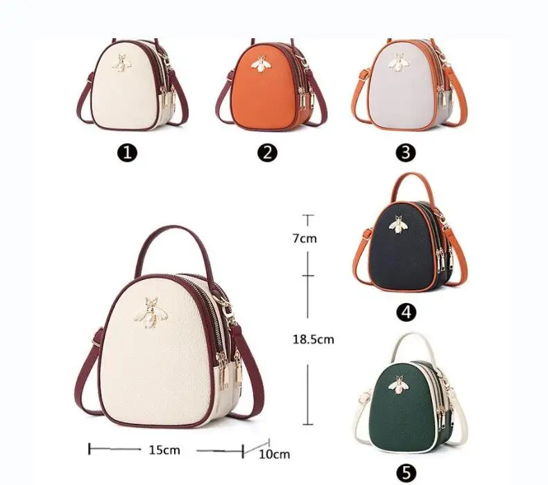 New Fashion Girl\'s Casual Bees Designer Shouler Elegant Ladies Fashion Mini Handbags Shoulder Bags Women All Match Bags Female