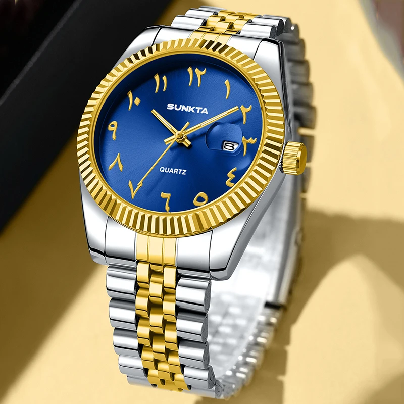 SUNKTA العلامة التجارية الفاخرة المرأة كوارتز ساعة اليد بسيطة أنيقة الأرقام العربية مقاوم للماء ساعة مضيئة للنساء Reloj Mujer #4