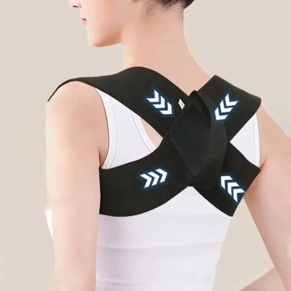 Woman Men Adjustable Back Posture Corrector Open Shoulder Invisibility Anti-camel Correction Belt Prevention Humpback Unisex