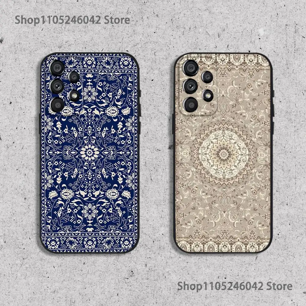 

Persian Carpet Floral Pattern For Samsung Phone Case Soft Black Cover A20,A21s,A22,A31,A32,A52,A53,A72,73,A80
