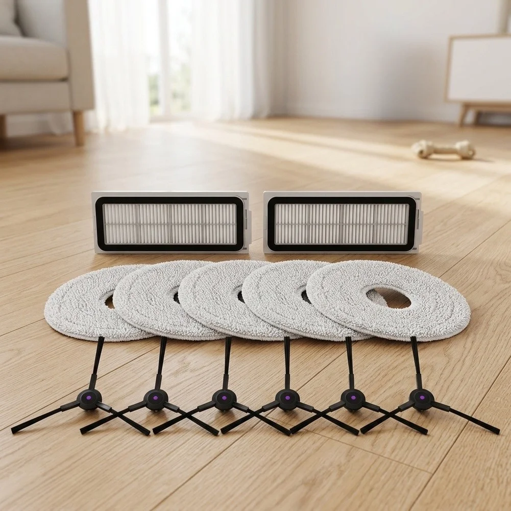 Compatible Side Brush Filter for Mop Cloth for Kit for JONR T5 for PRO GEN2 Robot Vacuum Cleaner 6 2 5 Piece Replacement Bundle