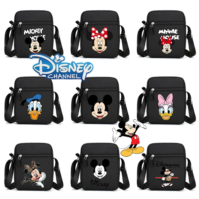 

Disney Mickey Mouse Shoulder Bag Minnie Daisy Duck Students Single Shoulder Mobile Phone Bag Anime Handbag Crossbody Bags Gifts