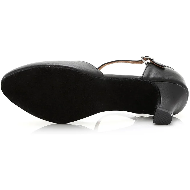 Scarpe da ballo latino da donna con cinturino a T antiscivolo per danza sociale latino tango per adulti con soletta morbida e fodera comoda