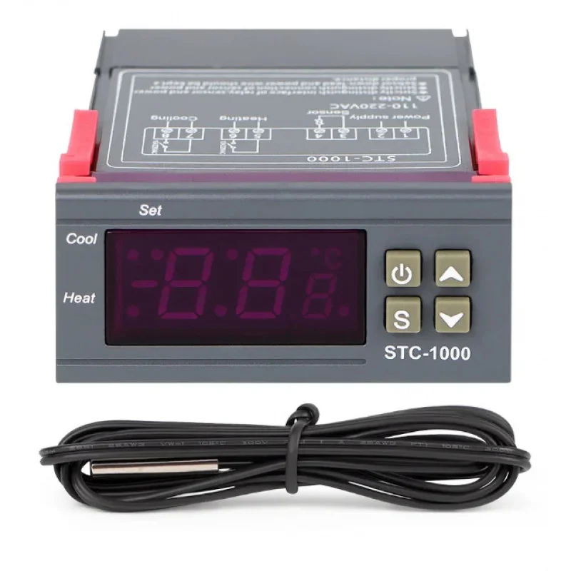 

220V Digital Temperature Controller Heating Cooling Thermostat for Aquarium Incubator Seafood Machine