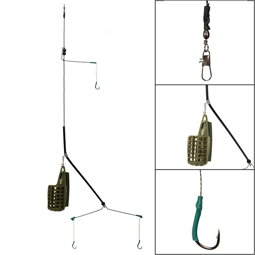 Fishing Hook Artificial Bait  Cage Set  Feeder  Rack Rock  Catfish Jig Carp  Tackle Fishing Accessories Tools