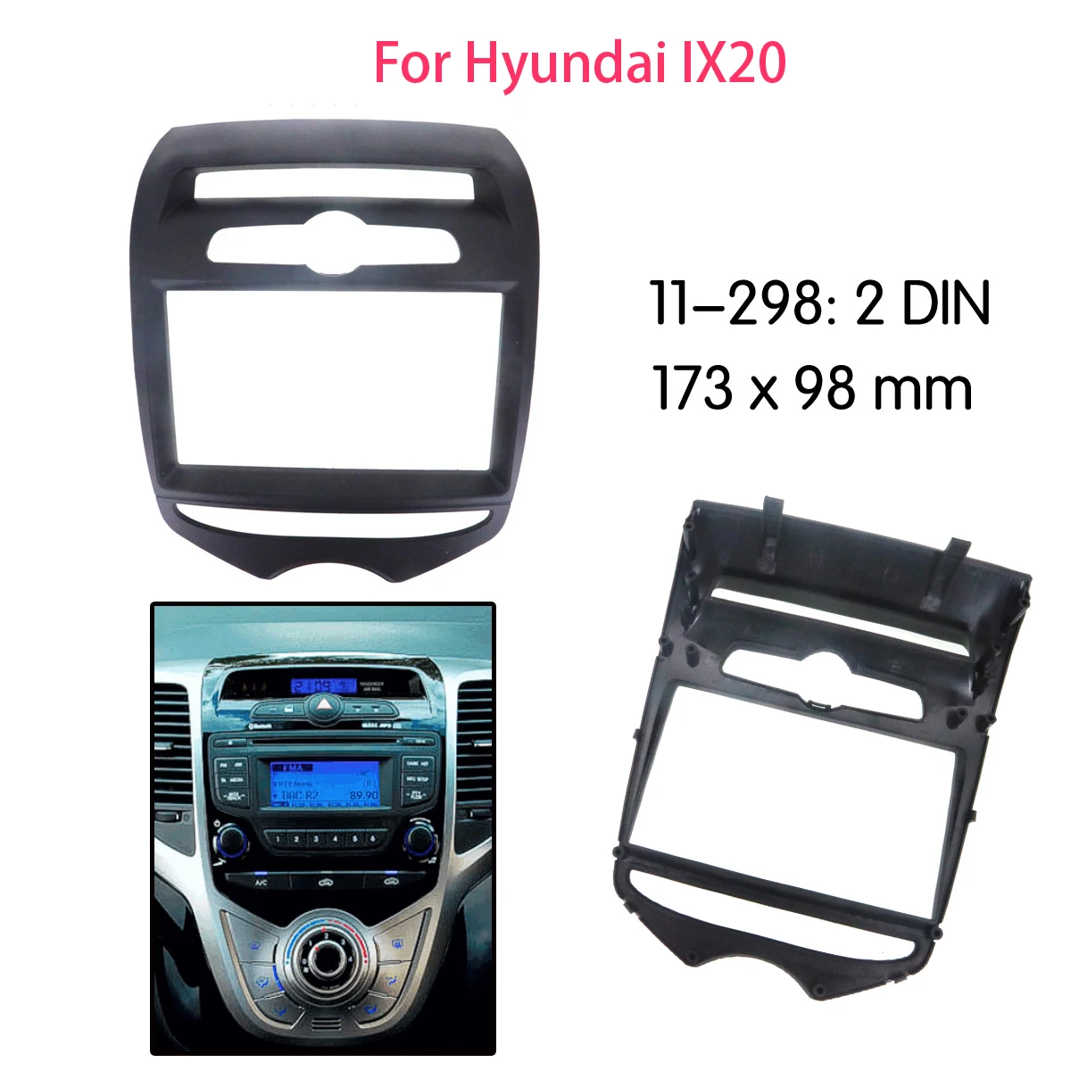 

2Din 7INCH Car Car Radio Fascia Frame Replacement Parts Accessories 2010- For Hyundai IX20 Manual Radio Multimedia NAVI Fas