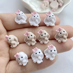 20Pcs Cute Mini Cartoon Bow Dog Nail Art Resin Designer Charms Rhinestones DIY Craft For Nail 3D Decorations Jewelry