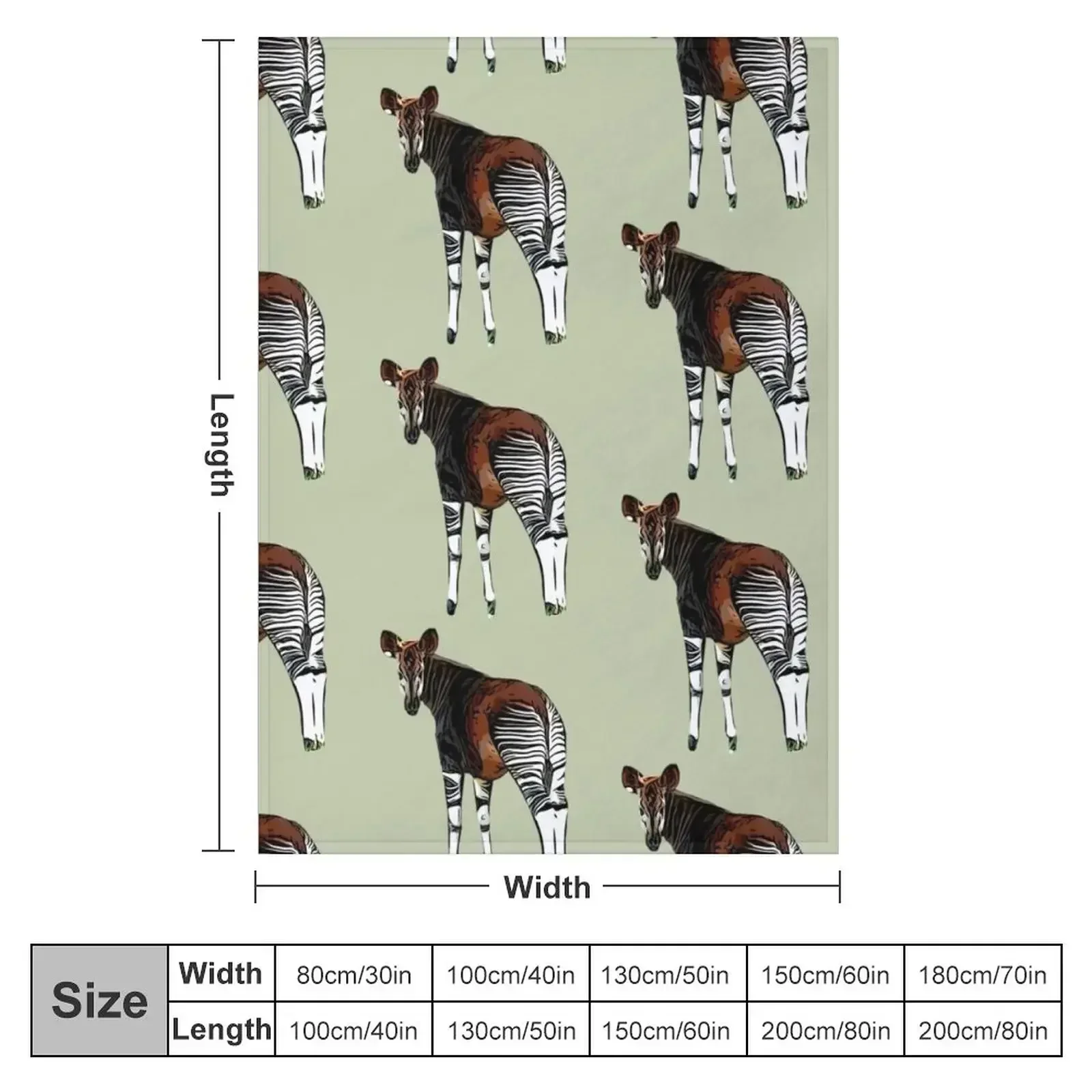 Okapi Throw Blanket Decorative Beds Plush Bed Hairy Furry Plaid on the sofa Blankets