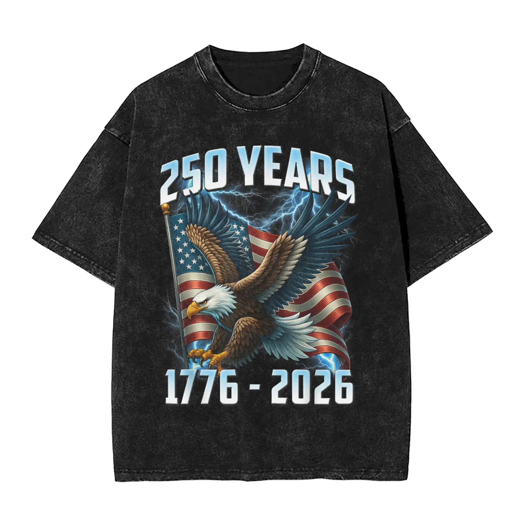 250th American Anniversary Independence 250 Years of Freedom T Shirt Summer Y2K T-Shirts Cotton Tee Shirt For Man Top Tees