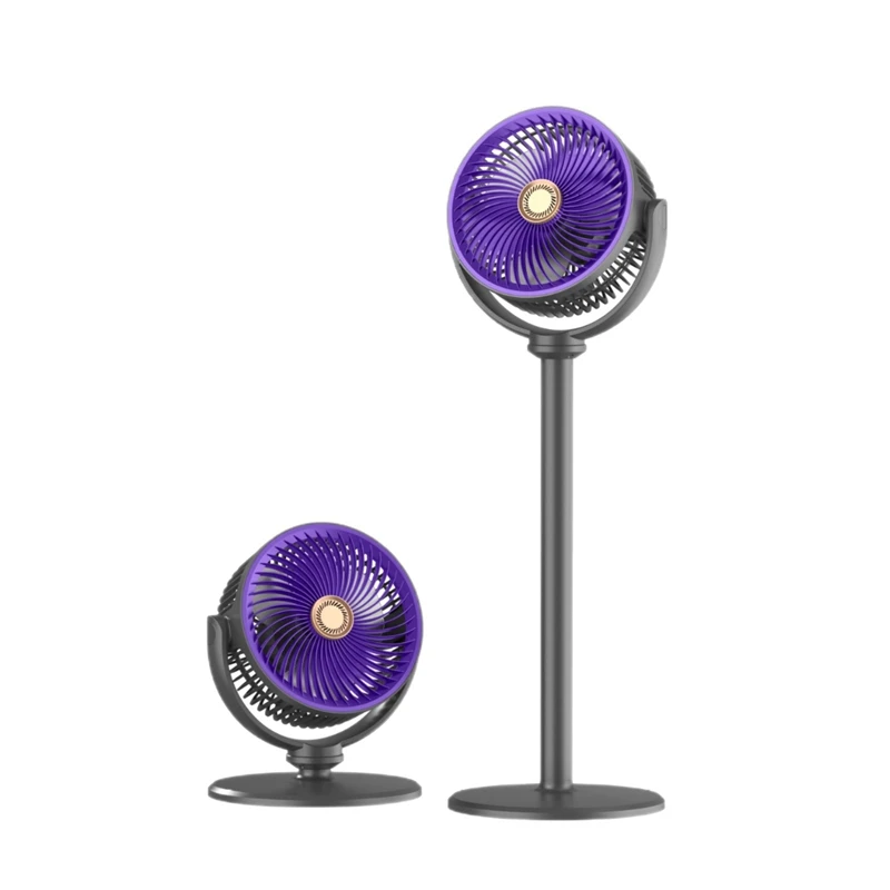 Lenovo Tragbarer Teleskop-Standventilator USB-Aufladbarer Tischventilator 3-in-1 Kabelloser Leiser Kühlventilator für Zuhause und Büro