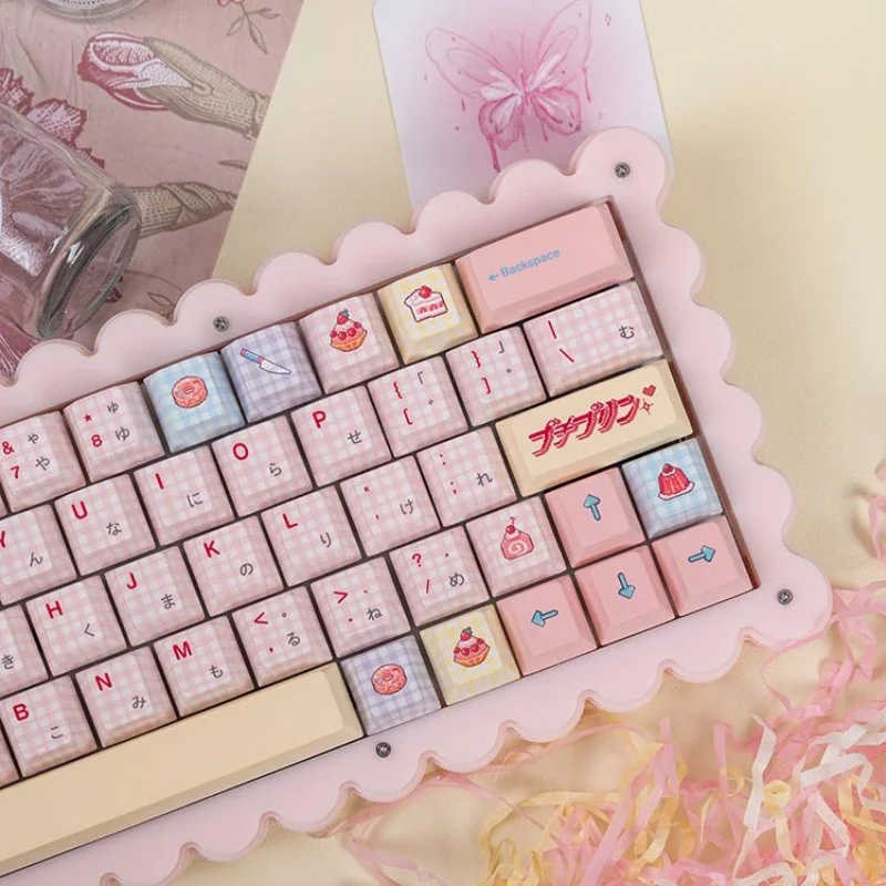 Mifuny-かわいいクッキーメカニカルキーボードキット,アクリルバタースタッキング,3モードガスケット,ホットスワップ,RGB,カスタムゲーミングキーボード,女の子へのギフト