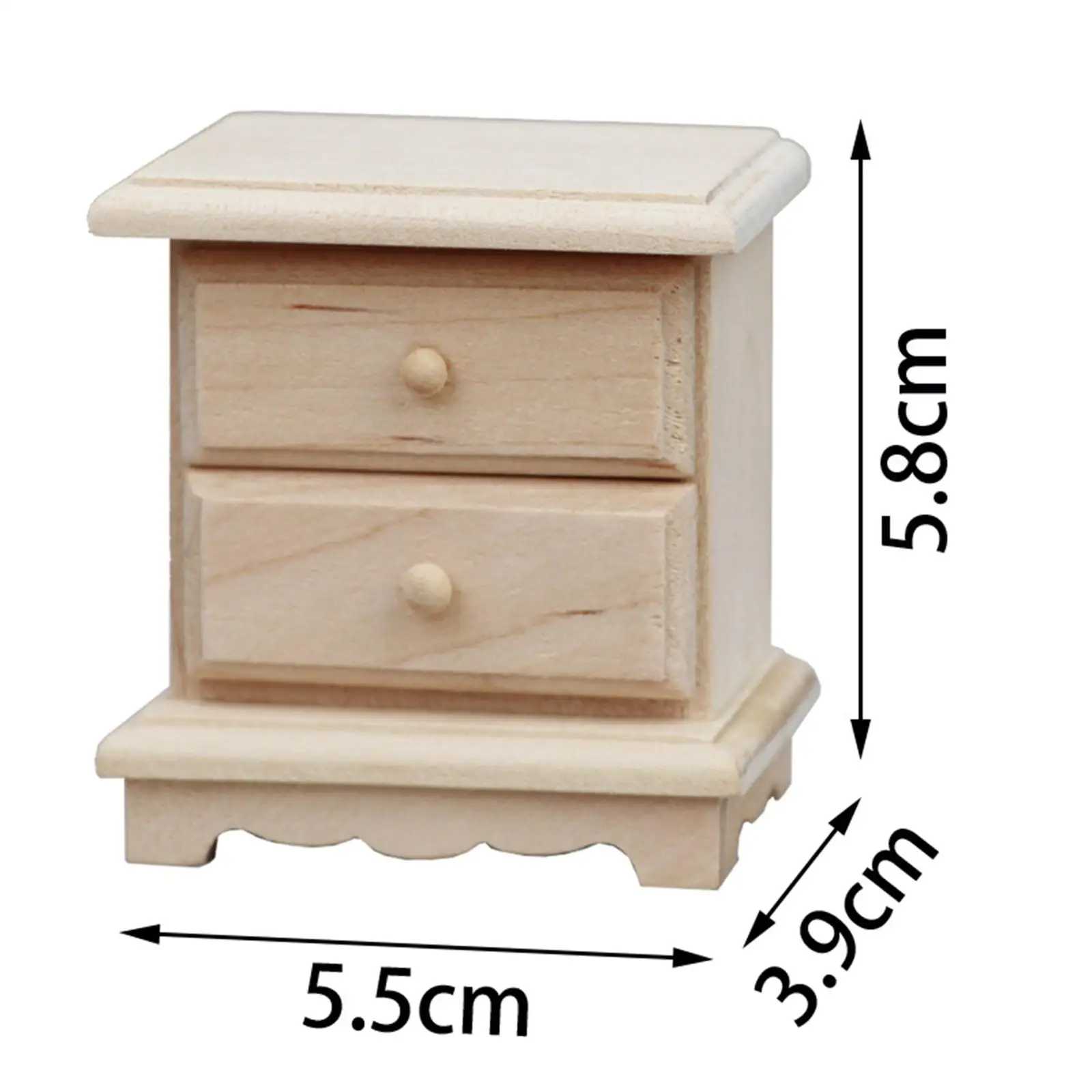 1:12 Dollhouse Bedside Table Dollhouse Night Stands Decoration Life Scene Storage Drawer Cabinet for Children Holiday Gifts