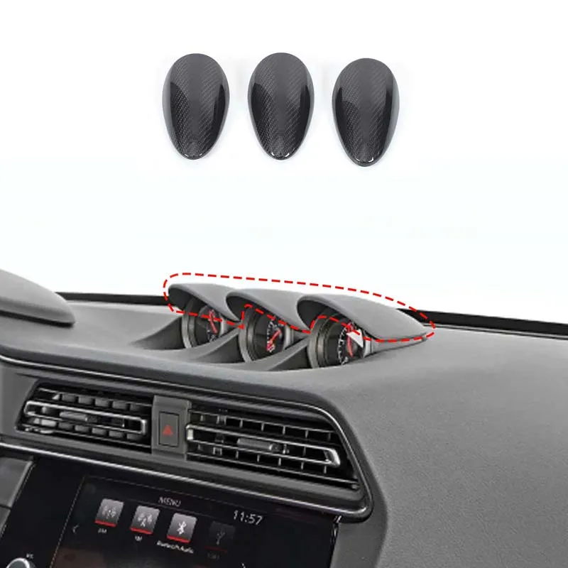 Instrument Clock Cover Trim Sticker Real Carbon Fiber Dash Clock Bezel Decor For Nissan 370Z 400Z Fairlady Z Z34 RZ34 2009-2020