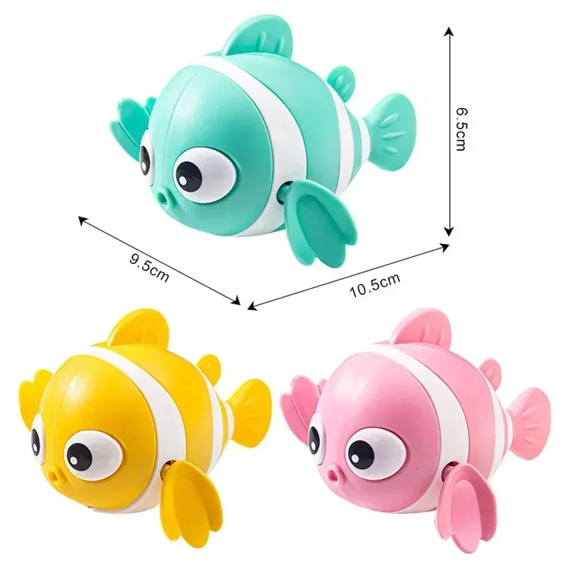 Brinquedo bonito do banho do peixe do palhaço da natação para crianças, Brinquedos flutuantes do vento para meninos e meninas, Brinquedos da banheira do bebê