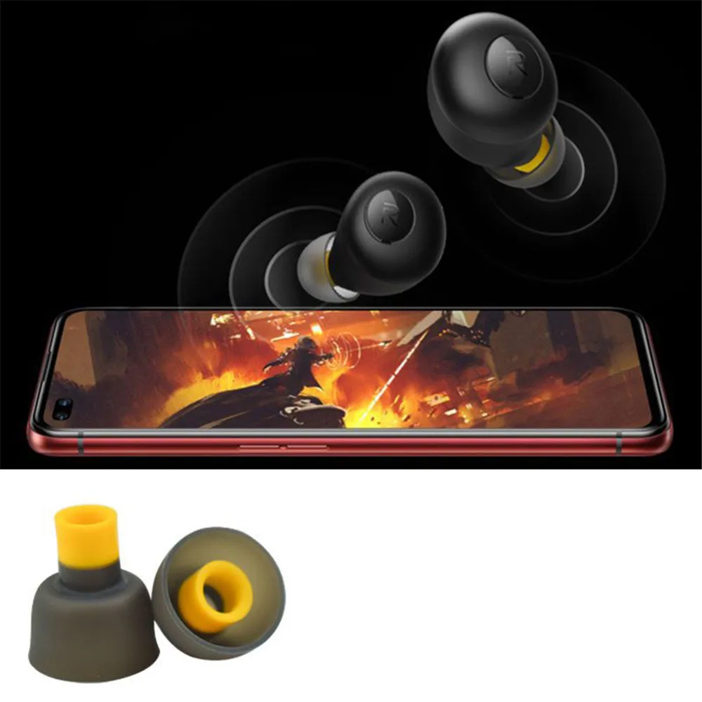 6pcs Earbuds Tips Earpieces for Realme Buds Q Air2 Neo wireless 2 neo Earphone Ear Buds Piece Tips Eartips Eargels Accessories