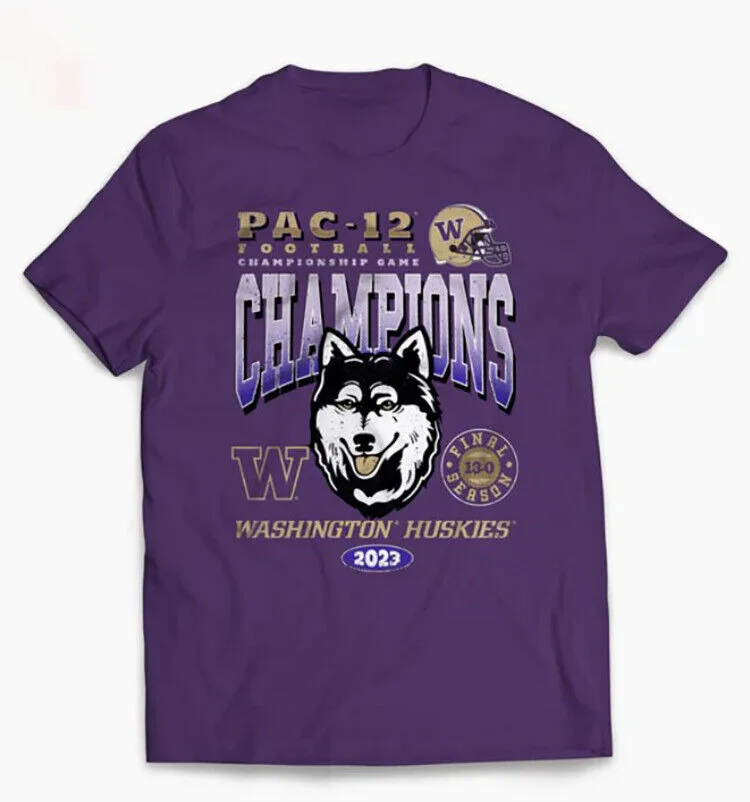 

2023 Uw Pac-12 ship футболка Washington Huskies для футбольной конференции