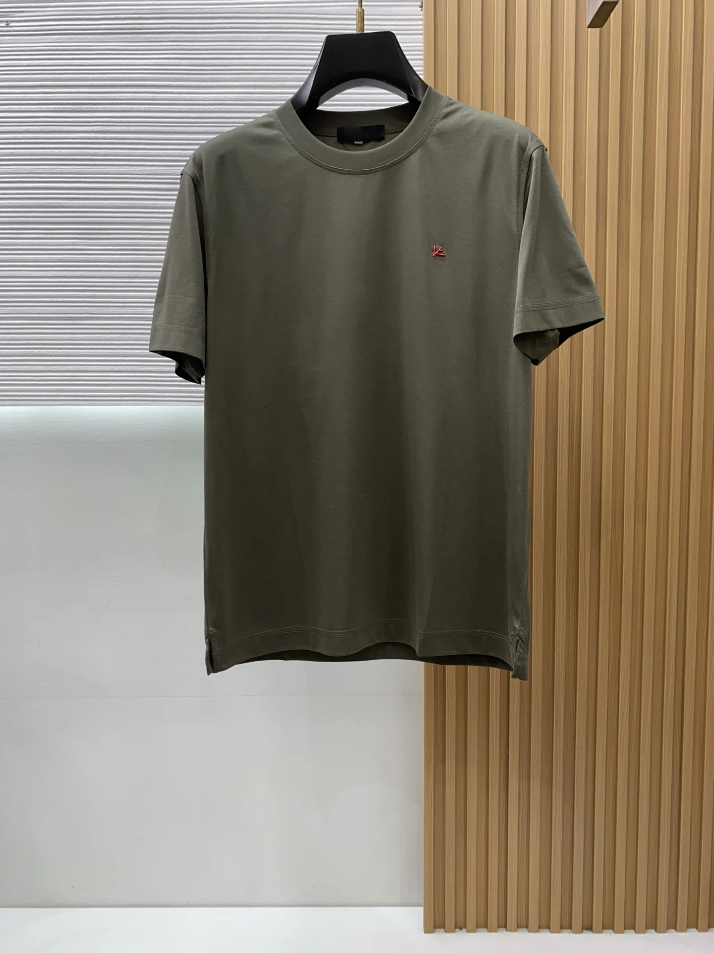 SIJITONGDA2026Summer new short-sleeved round neck contrast striped knitted cotton T-shirt simple atmosphere Joker size M-4XL