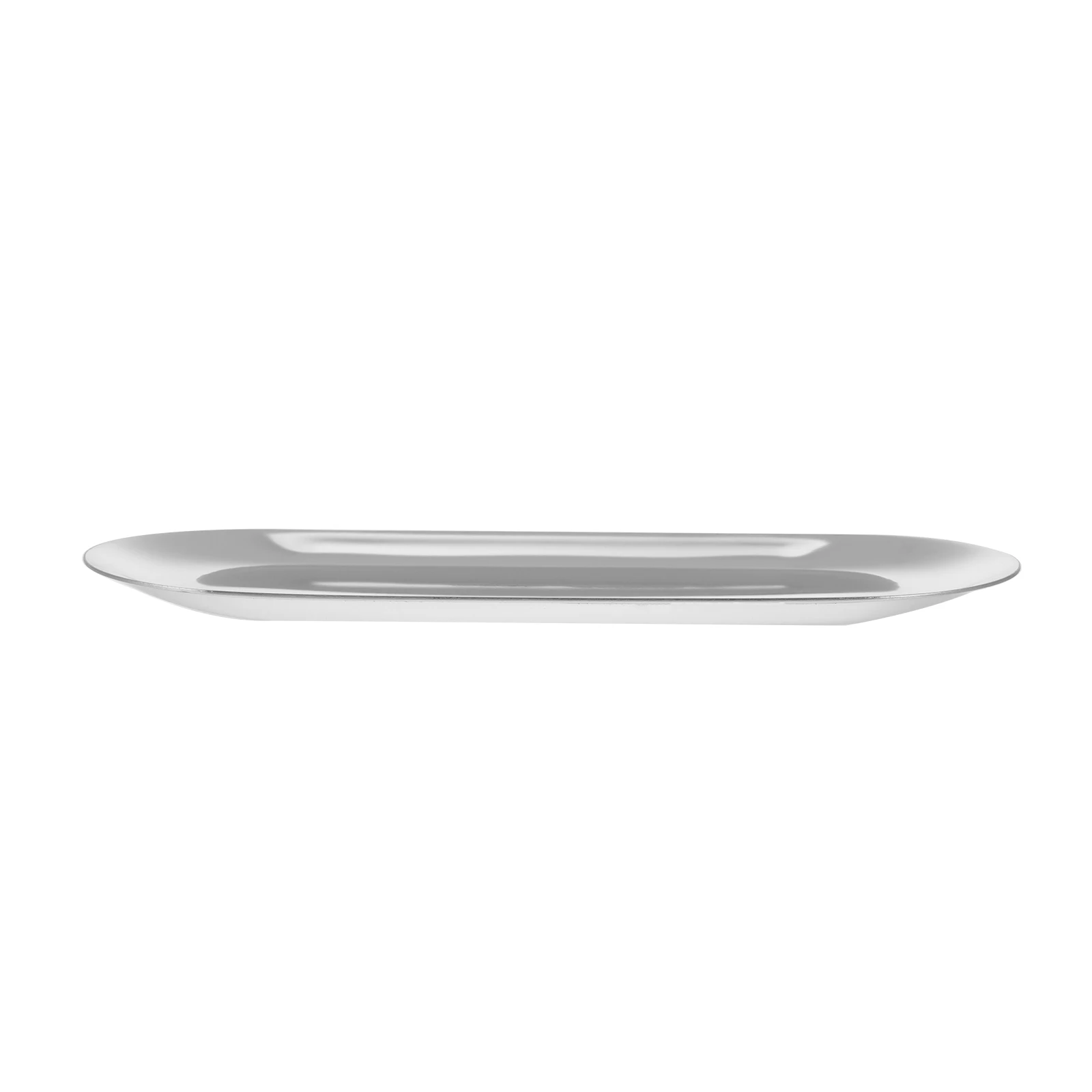 

Stainless Steel Dessert Plate Storage Tray Multipurpose Organizer Smooth Surface Easy Clean Material Cosmetics Jewelry