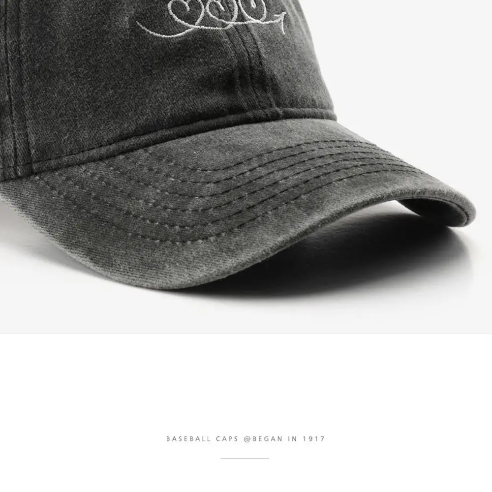 

Fashion Retro Embroidery Baseball Cap Casual Breathable Sun Hat Duck Tongue Hat Outdoor Sport