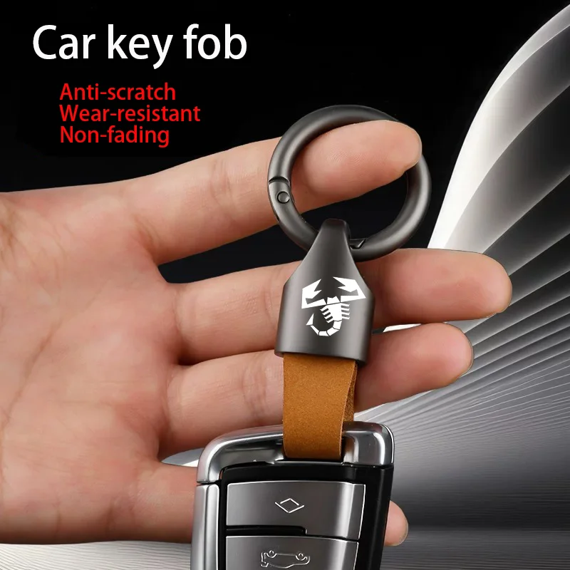 Car key ring metal ring key chain pendant for Abbas Abarth Punto 124/125/500 Stilo Ducato Car Accessories