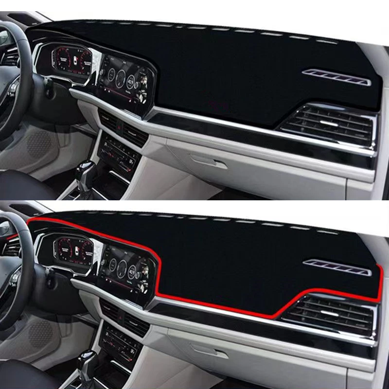 

For Volkswagen VW Jetta A7 MK7 2019-2023 2024 Dashboard Cover Pad Mat Anti-UV Dashmat Sunshield Protector Carpet Car Accessories