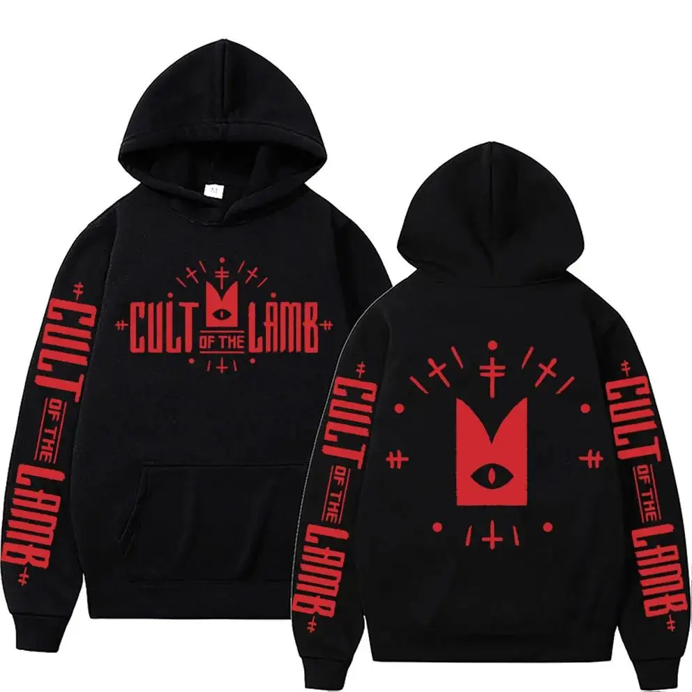 Cult of The Lamb Hoodies Anime Cartoon Game Men Women Print Cotton Oversized Sportswear Sweatshirts Kids Boys Girls Pullov